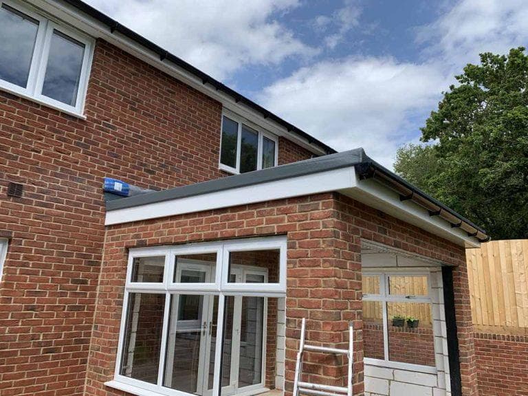 GRP fibreglass flat roofing installed by JJS Roofing
